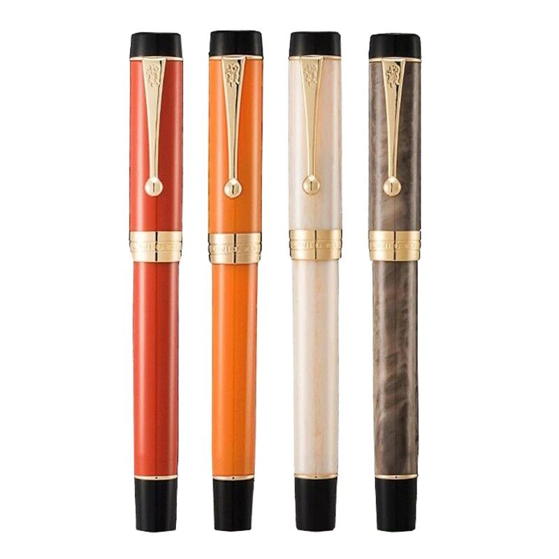 Jinhao 100 Centennial Resin Fountain Pen 18KGP Medium / Bent Nib 0.6 /1.2mm Golden Clip with Converter Business Office Gift Pen