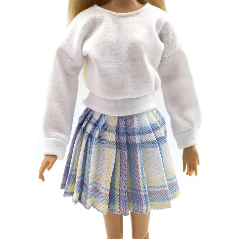 Outfits Clothes Top Pant Skirt For 30 Cm Princess Doll Clothing For 1/6 BJD Dolls House Girl Gift Doll Accessories Black