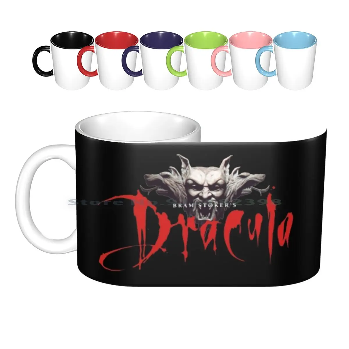 Dracula Bram Stoker Ceramic Mugs Coffee Cups Milk Tea Mug Dracula Bram Stoker Vampire Nightmare Terror Film Movie Creative