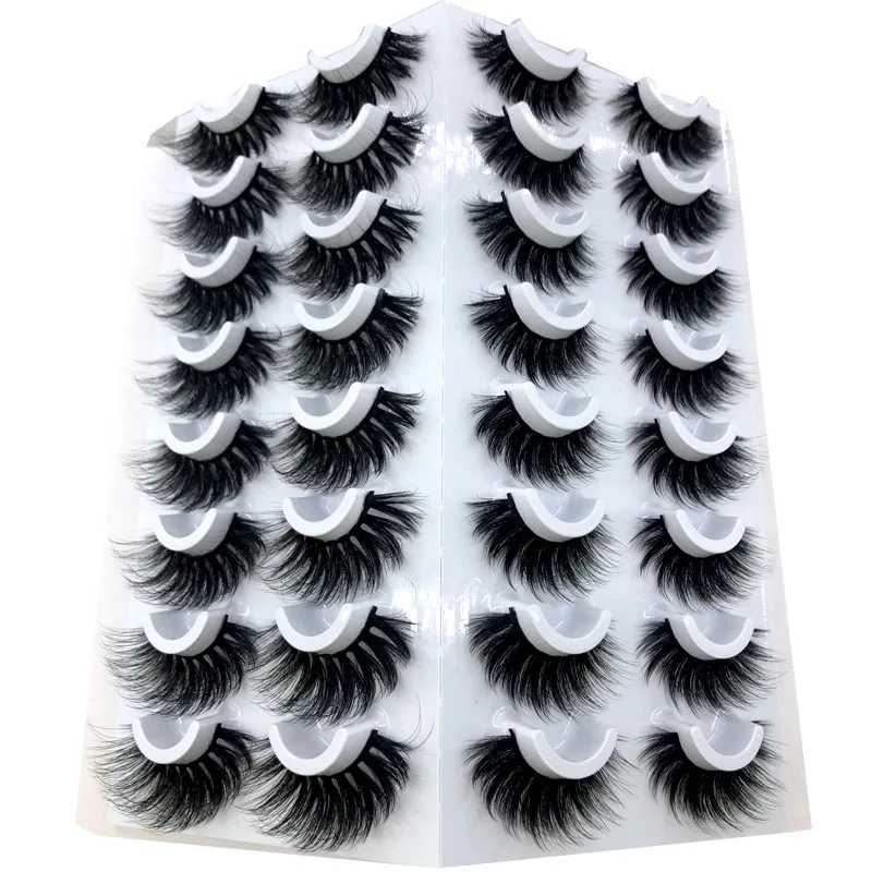 HBZGTLAD 16 Pairs 3D Mink Hair False Eyelashes Natural/Thick Long Eye Lashes Wispy Makeup Beauty Extension Tools