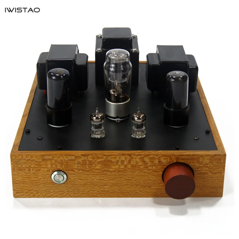 

IWISTAO Tube Amplifier 2X4.8W Single-ended Class A Tube 6J1 Drive 6P6P 5Z4P Rectifier Retro-style Wood Casing