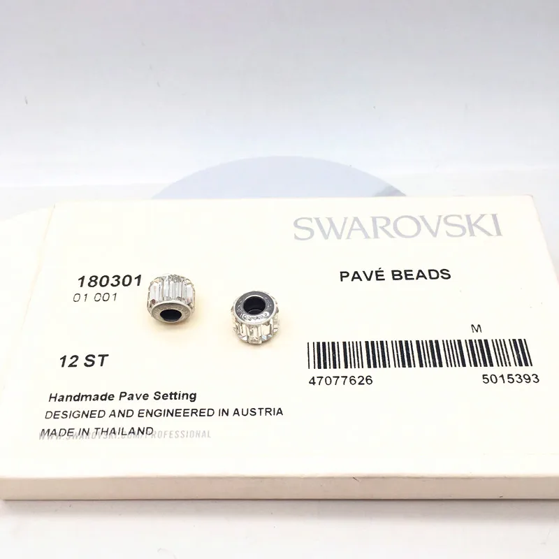 Lo Paulina 180301 Pave beads handmade pave setting design for DIY bracelet jewelry big hole bead