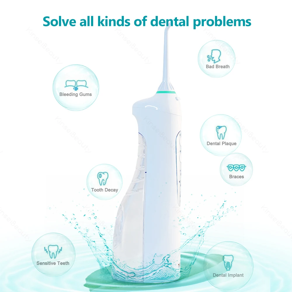 USB Rechargeable Oral Irrigator 3 Mode Dental Portable Dental  Water Flosser Jet Water Tank Waterproof Teeth Cleaner