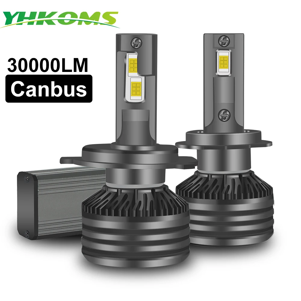 YHKOMS Canbus H4 H7 LED Led Lights for Car  H1 H8 H9 H11  Led Headlight Bulb 9005 HB3 9006 HB4 9012 30000LM Auto Fog Lamp 12V