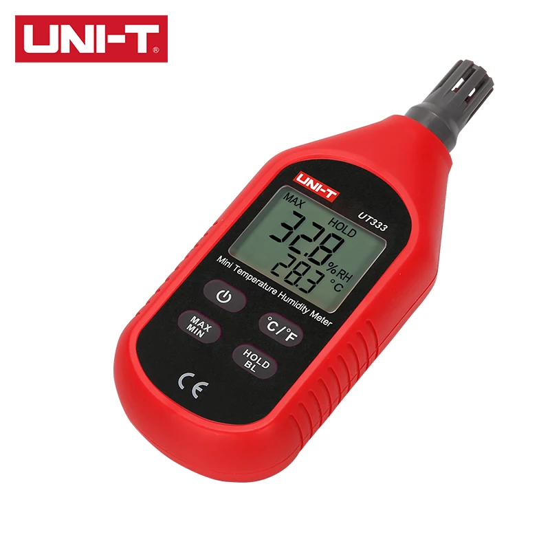 UNI-T UT333/UT333BT Mini Temperature Humidity Meter Light weight ergonomic design user-friendly interface MAX/MIN modes