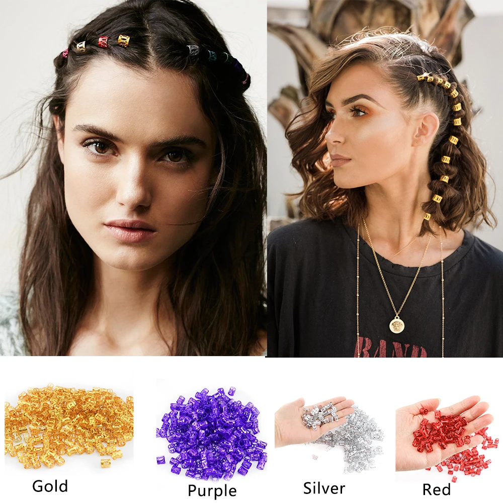 أساور بقفل مشبك قابل للتعديل ، وصلات شعر مضفر صغيرة للزينة ، حبات دائرية ، شعر مستعار عصري ، إكسسوارات #2