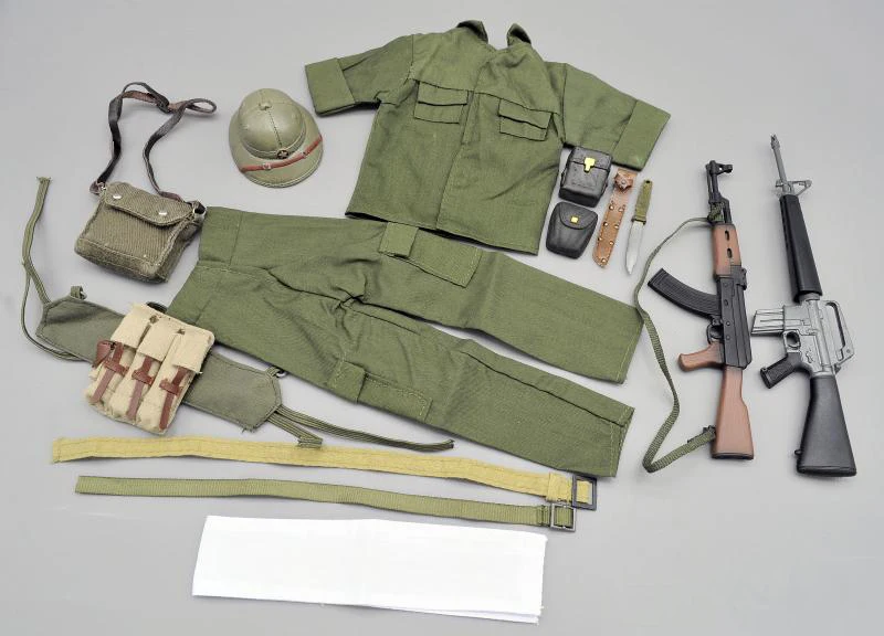 

Hot Sales 1/6th Vietnam War Soldiers Clothing Equipment Set For Usual 12 inch Doll Action