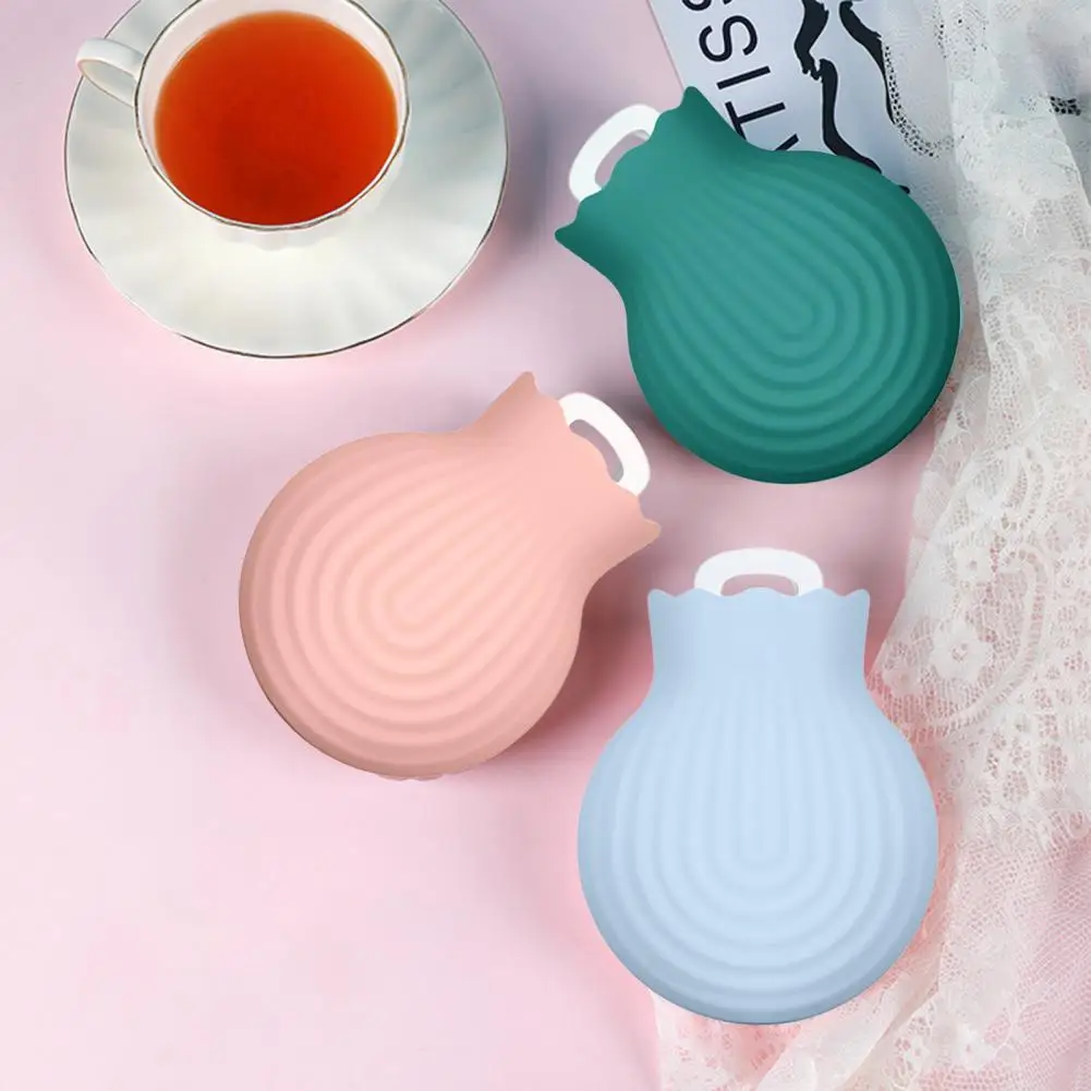 Hot Water Bag Water Injection Silicone Hot Water Bag Portable Hand Warmer Bag