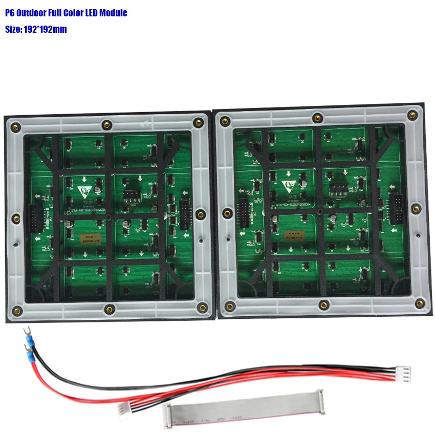 

P6 outdoor waterproof SMD3535 RGB 3 in1 full color video LED display screen module 32 x 32 pixels led display board