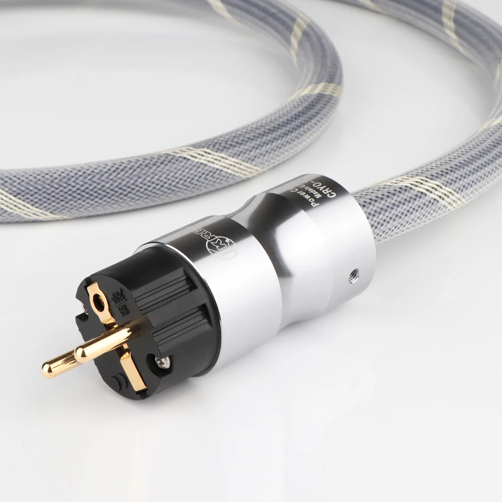 

Audiophile HiFi Power Cord, 10AWG AC Main Supply Cable with EU/US-C15 Female Connector 4N OFC 99.998% 3 Cores Cable for Speaker,