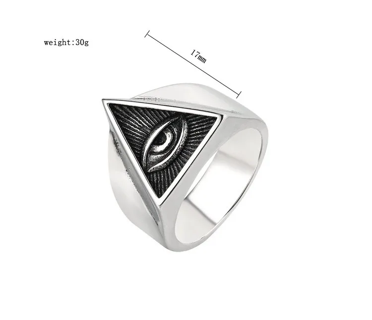 Men's Vintage Ancient Egypt Pharaoh stainless steel Ring Egyptian Eye of Horus Ra Udjat Talisman Biker Ring Jewelry