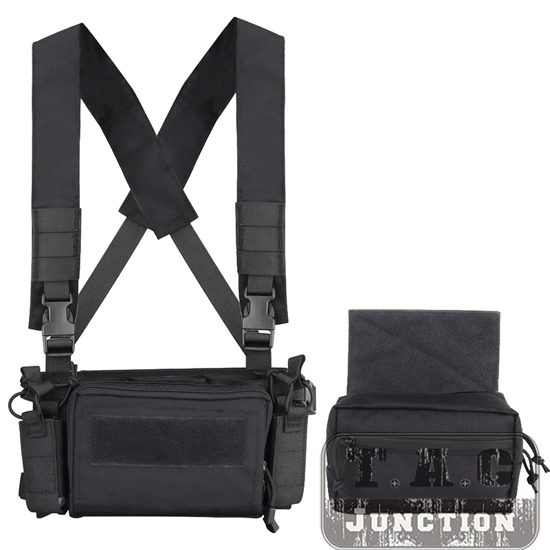 

Tactical Simple MK3 Chest Rig Lightweight Armor Carrier 5.56 Magazine Pouch For Hunting Airsoft Utility Simple Chest Rig Set BK