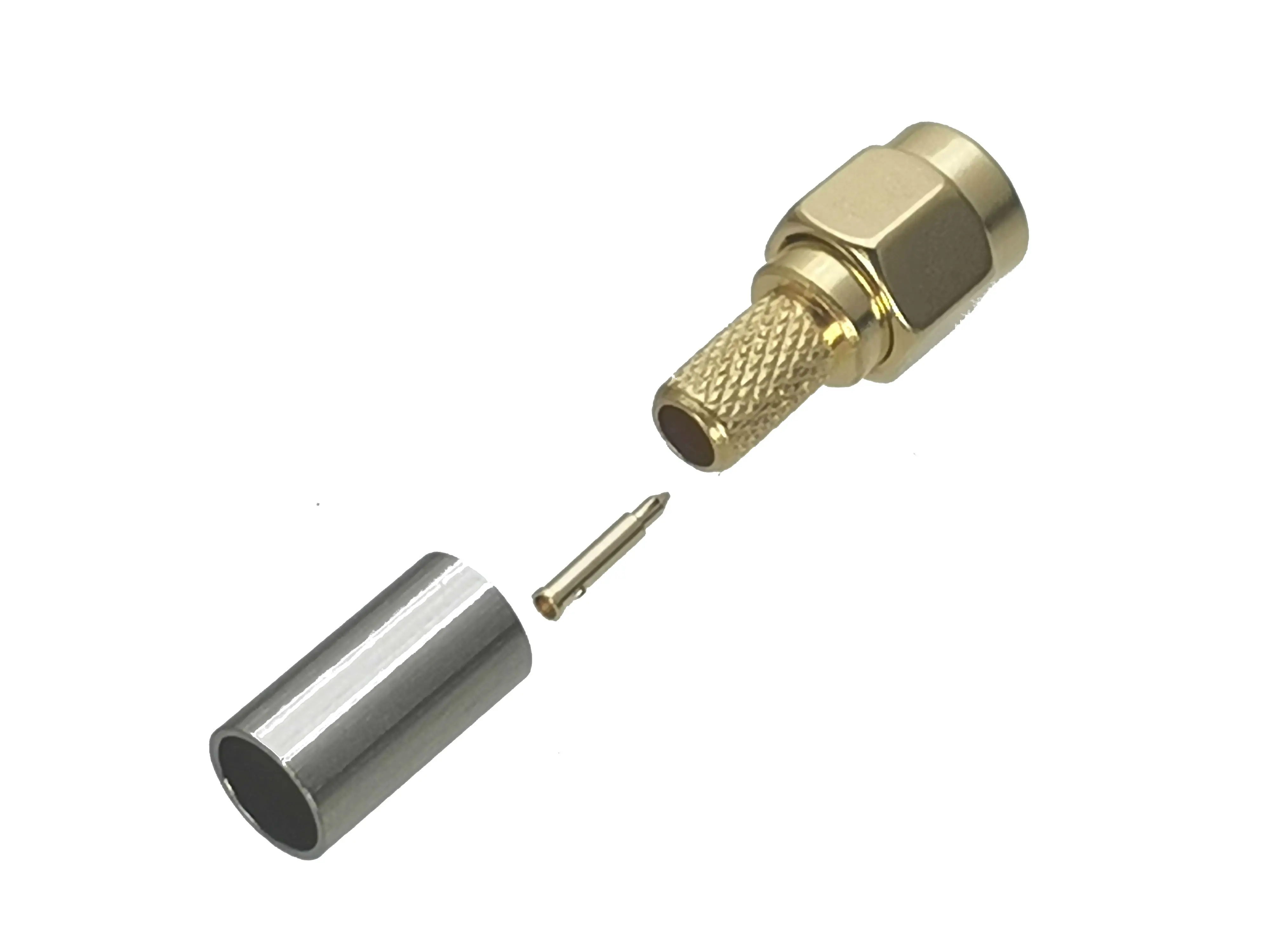 Connecteur SMA mâle CriAJFor, câble, adaptateur RF, coaxial, haute qualité, RG58, RG142, LMR195, RG400, 50ohm, 10 pièces