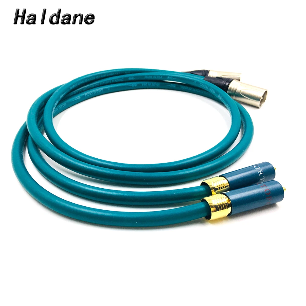 

Haldane Pair ortfon RCA Male to 3pin XLR Male Balacned Audio Cable XLR to RCA Interconnect Cable with CARDAS CROSS USA-Cable