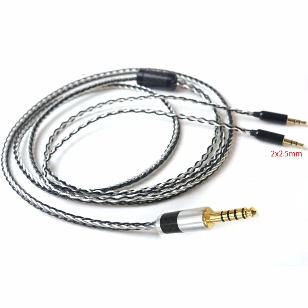 Audiocrast-Cable de actualización Chapado en plata para auriculares HE400i, HE1000, HE6, HE500, he560, EDX, V2, 3,5/2,5/4,4mm