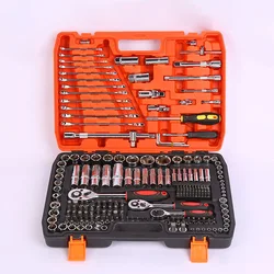 216 Pieces Chrome Vanadium Steel Auto Repair Tool Auto Repair Wrench Screwdriver Auto Repair Sheet Metal Tool Kit