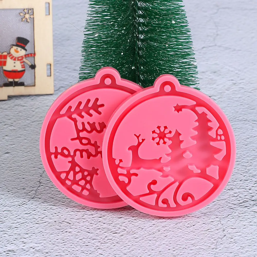 Xmas ball Cake Tools Clay Mold Jewelry Making Tool Silicone Moulds Christmas Ball Mold Keychain Molds