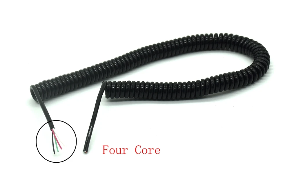 Diy spring curl line usb line usb 4 core wire micro usb mini extension data cable mobile phone charging spring data cable cord