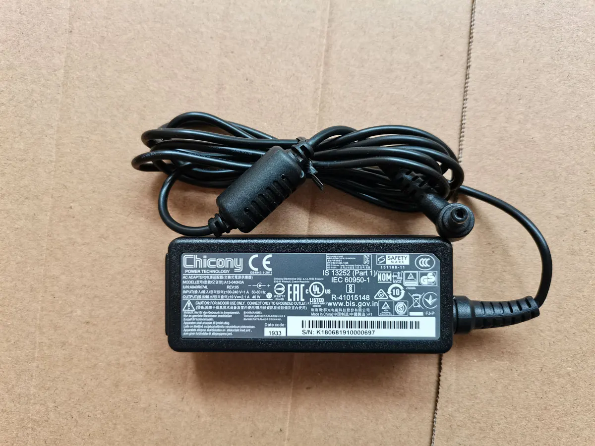 NEW OEM Chicony 19V 2.1A 4.8mm*1.7mm AC/DC Adapter for Wortmann Terra Mobile 1513p 1513s Laptop Original