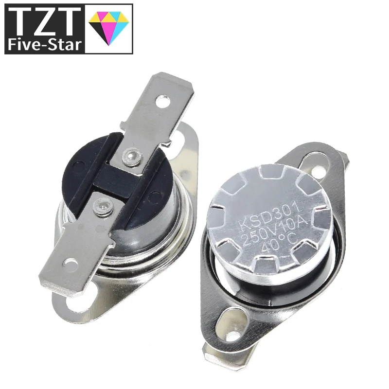 TZT 1/3PCS KSD301 250V 10A normalerweise geschlossener NC-Thermostat Temperaturschalter DegC 40C-135C für Arduino – Detail 6