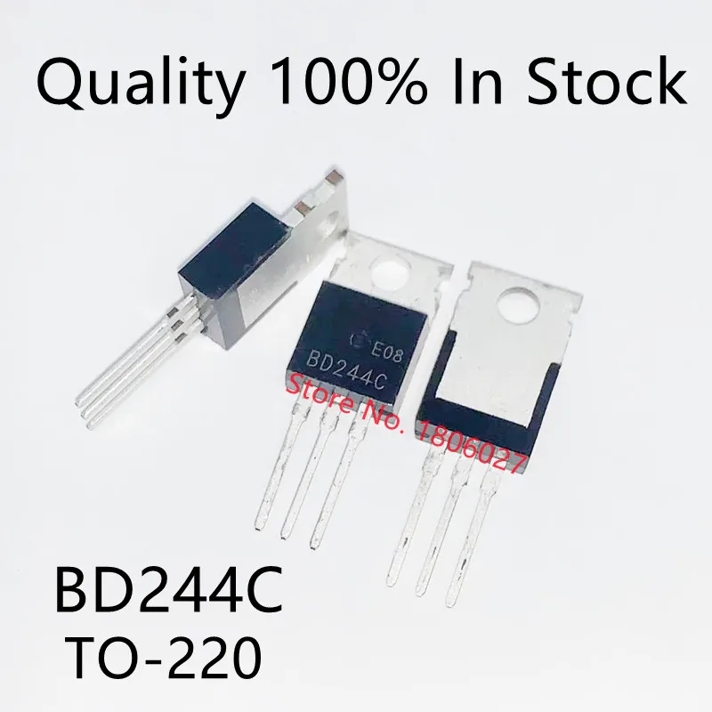 10PCS/LOT  Power Transistor BD244C TO220 100V / 6A / 65W PNP Power Transistor