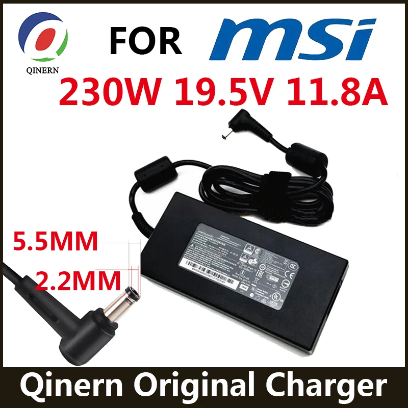 

230W 19.5V 11.8A 5.5*2.5MM Laptop Adapter Charger For MSI A12-230P1A A17-230P1A A230A012L GS65 GS75 STEALTH-248 P65 Power