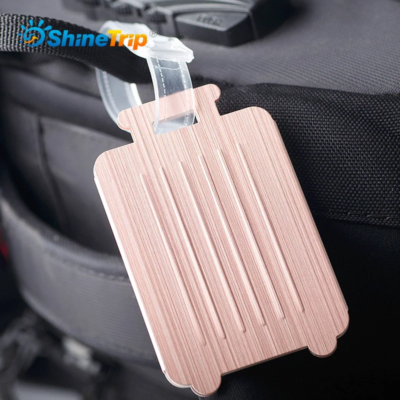 1pc Aluminum Suitcase Tag Travel Boarding Aircraft Plane Label Name ID Address Holder Hangtag Luggage Tag Outdoor Tools