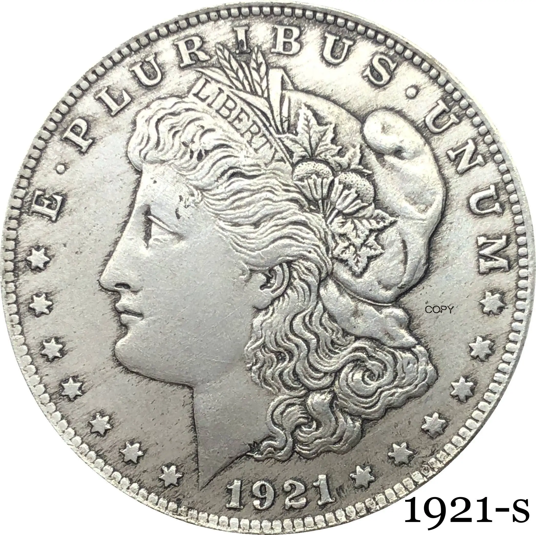 United States Of America 1921 S Morgan One Dollar US Coin Liberty Cupronickel Silver Plated In God We Trust Copy Coin