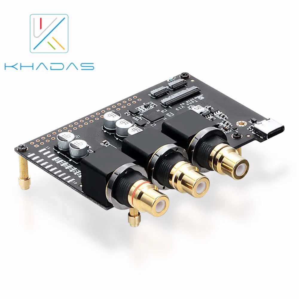 Khadas Tone Board and Case Hi-Res Audio USB DAC Based in Chip 32-bit ES9038Q2M  XMOS XU208 External Sound Card with S/PDIF input