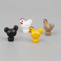 Chicken Chicks Building Blocks MOC Animal Farm City Accessories Cock Hen Eggs Parts Bricks for Children Gifts DIY Toys C176