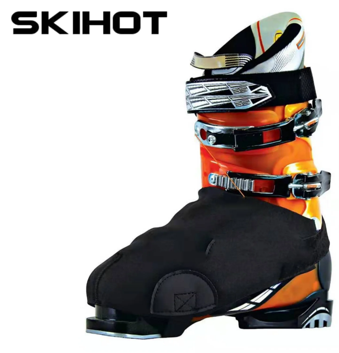 SKIHOT ouble ski schuh abdeckung wasserdicht warm schuh abdeckung schwarz schnee boot abdeckung schutz