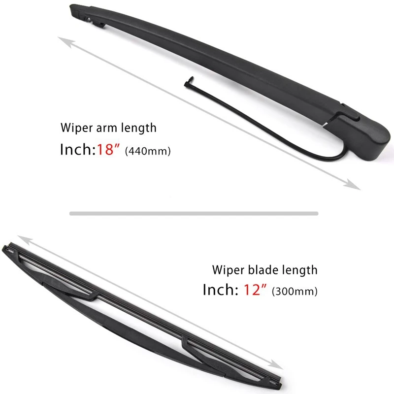 Rear Windshield Wiper Arm Blade Set for Cadillac Escalade GMC Yukon Chevy Tahoe Suburban 2007-2013 15277756