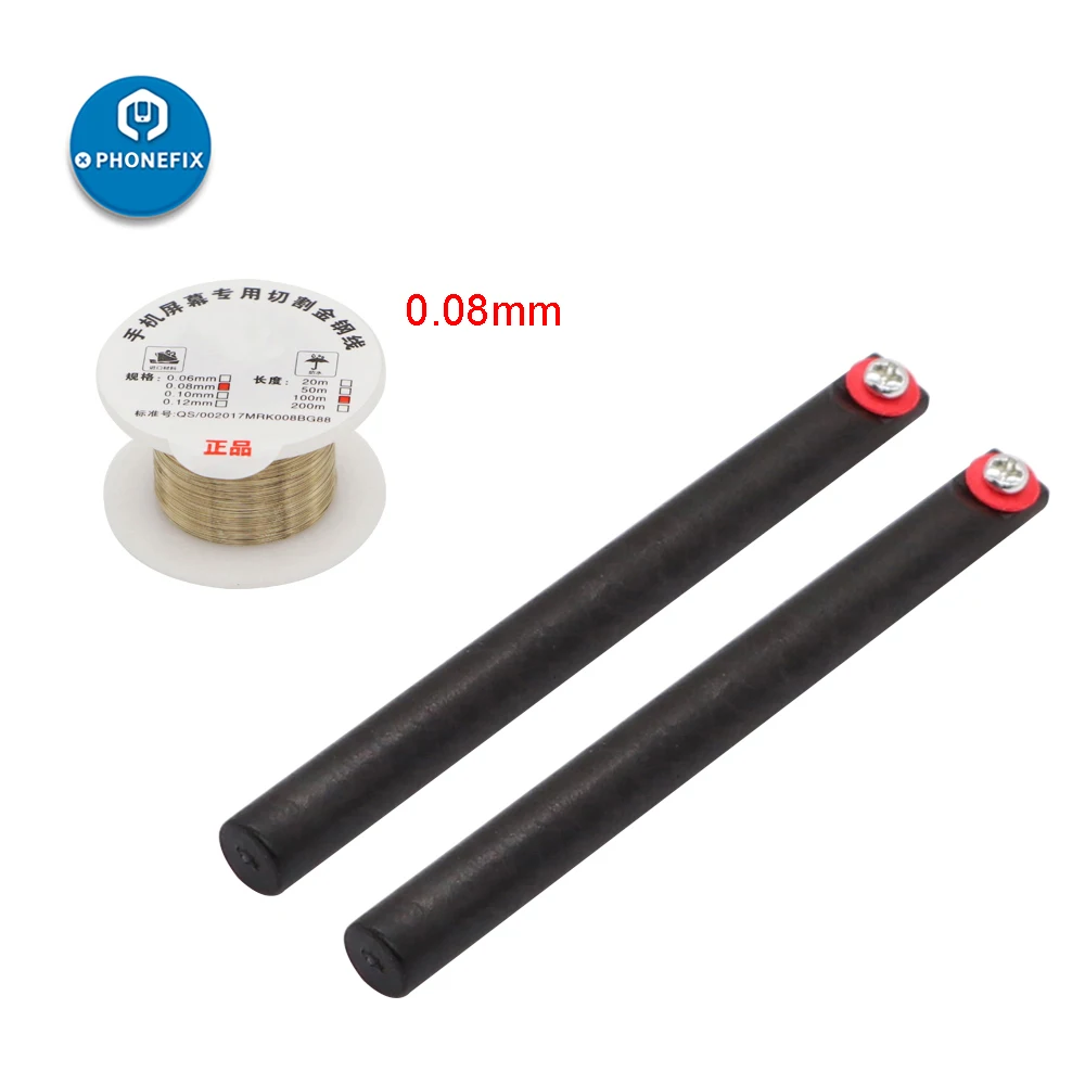 Linea di taglio per la separazione dello schermo LCD da 0.08MM 0.1MM filo d'oro ad alta durezza per Iphone Samsung Huawei linea di separazione dello schermo in vetro