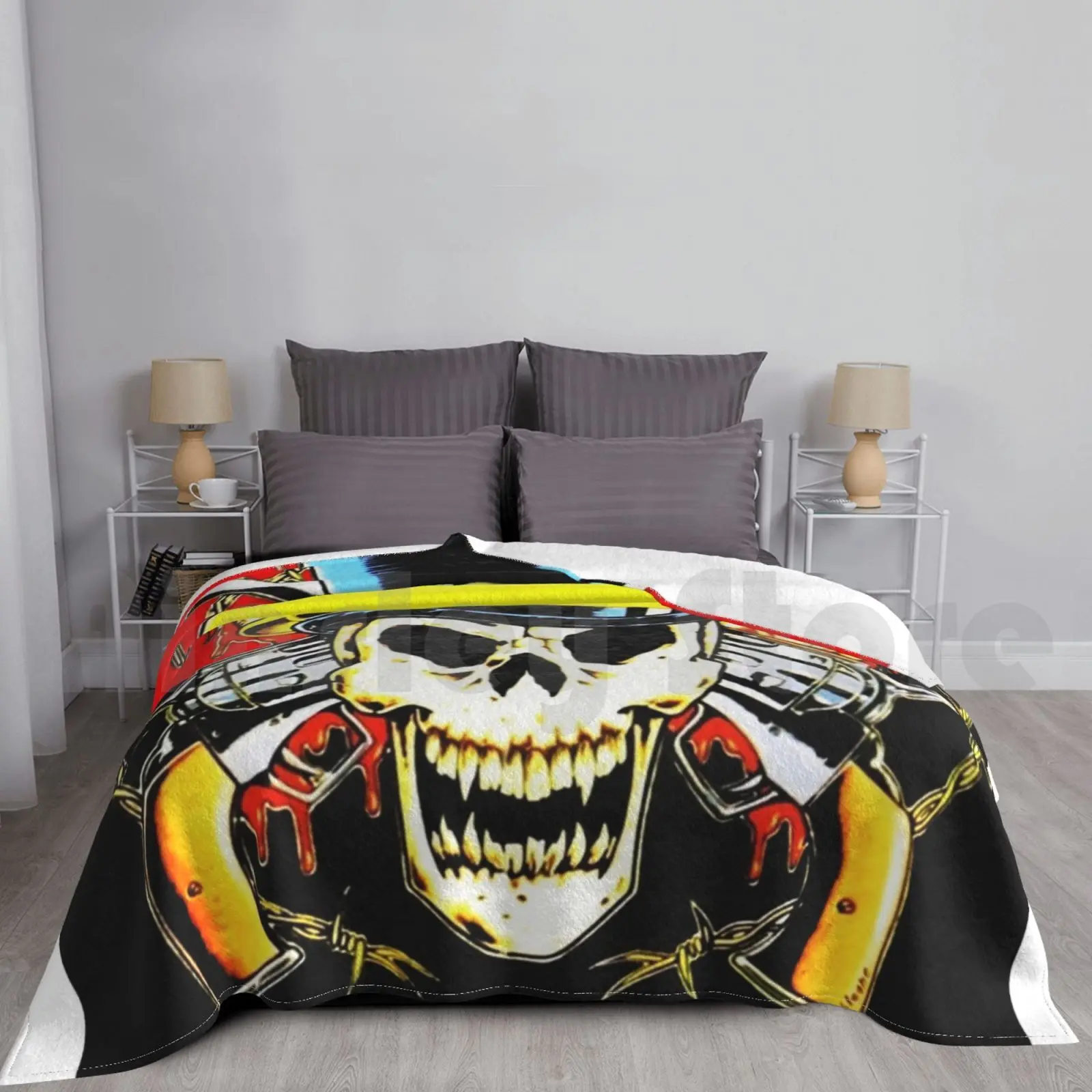 Лидер продаж, модное одеяло в виде Розы с логотипом на заказ, трендовые ленты Guns N Grunge Gaspol Band, Лидер продаж 9996