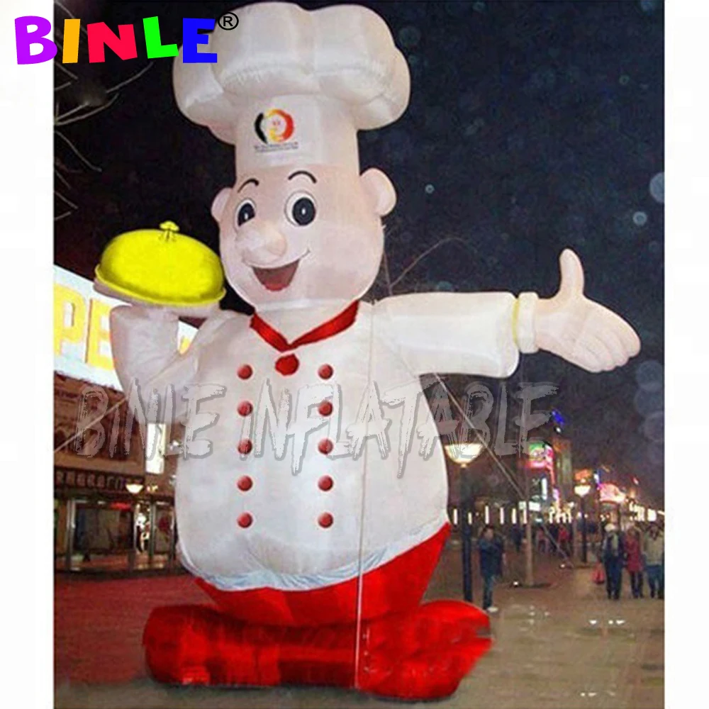 Best selling big inflatable chef model inflatable cook man for Restaurant decoration advertising