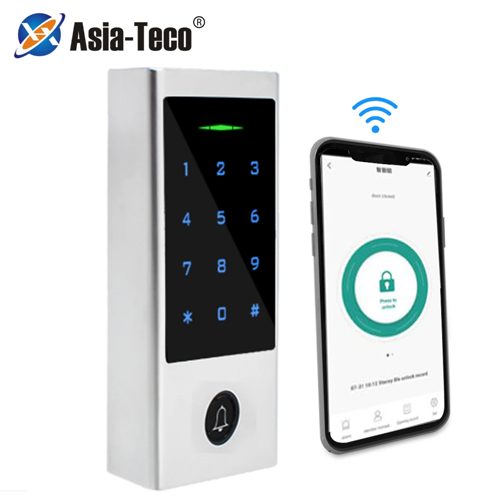 

Tuya APP Waterproof Touch Fingerkey Access Control Machine Wiegand Reader Built-in Light Dependent Resistor for Anti Tamper