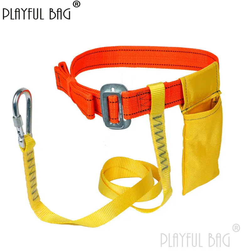 

Playful bag Single waist belt outdoor fall prevention construction work safety belt high altitude rope accessories ZL156