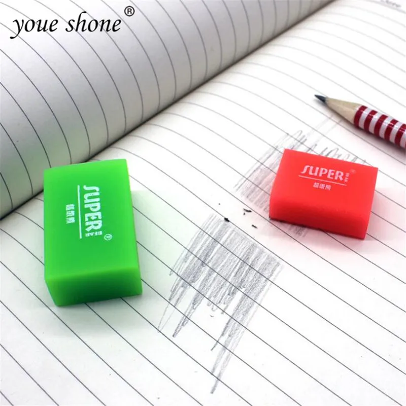 

Youe shone 1pcs 2B Rubber Jelly Soft Eraser Color Office Transparent Eraser Student Exam Stationery Retail Wholesale