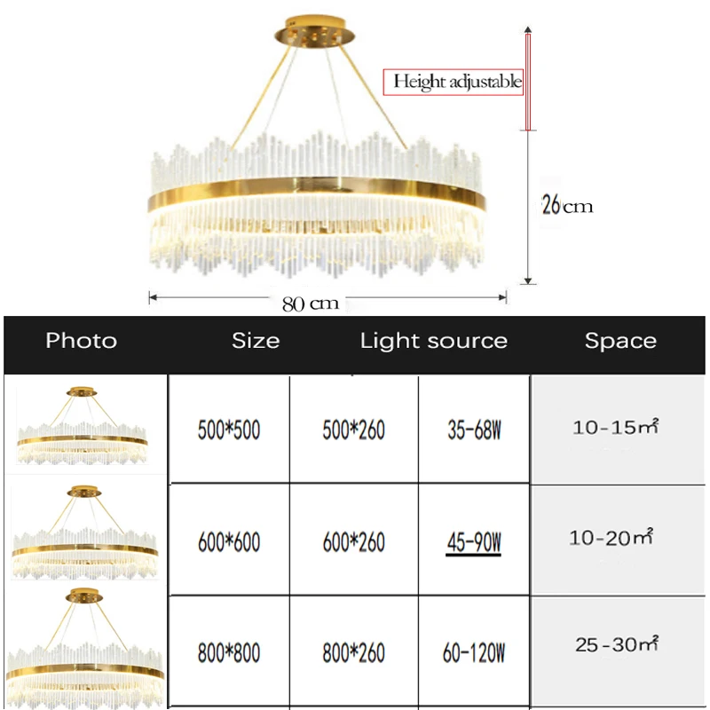 Nordic LED bedroom crystal ceiling lamp living room crystal chandelier villa crystal chandelier dining room indoor crystal light