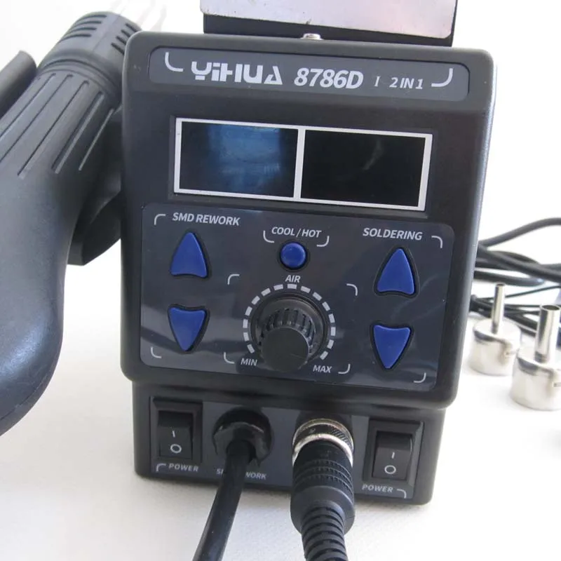 Yihua 8786D-I 700 واط 2 في 1 مكافحة ساكنة إعادة العمل ومحطة لحام