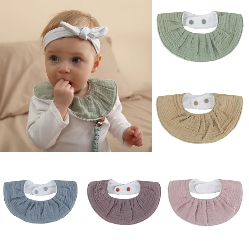 

Baby Feeding Drool Bib Collar Decoration Saliva Towel Soft Cotton Scarf Burp Cloth for Newborn Toddler G99C