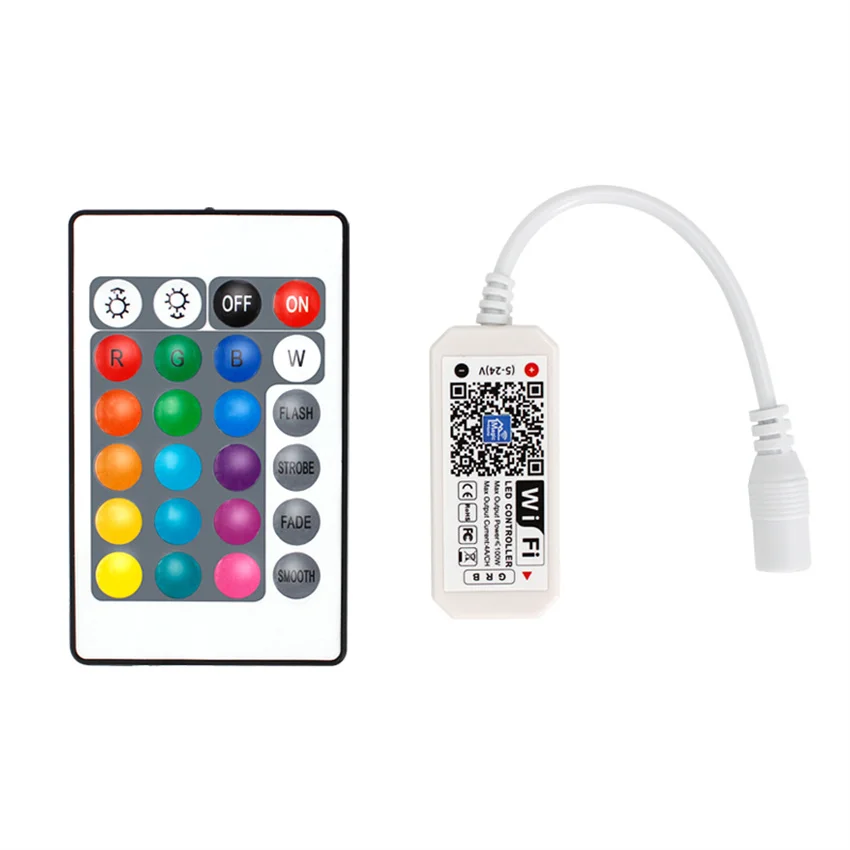 

Free Shipping WiFi Wireless LED Smart Controller Working with Android and iOS System Mobile Phone Free App for 16.4ft 300 LEDs