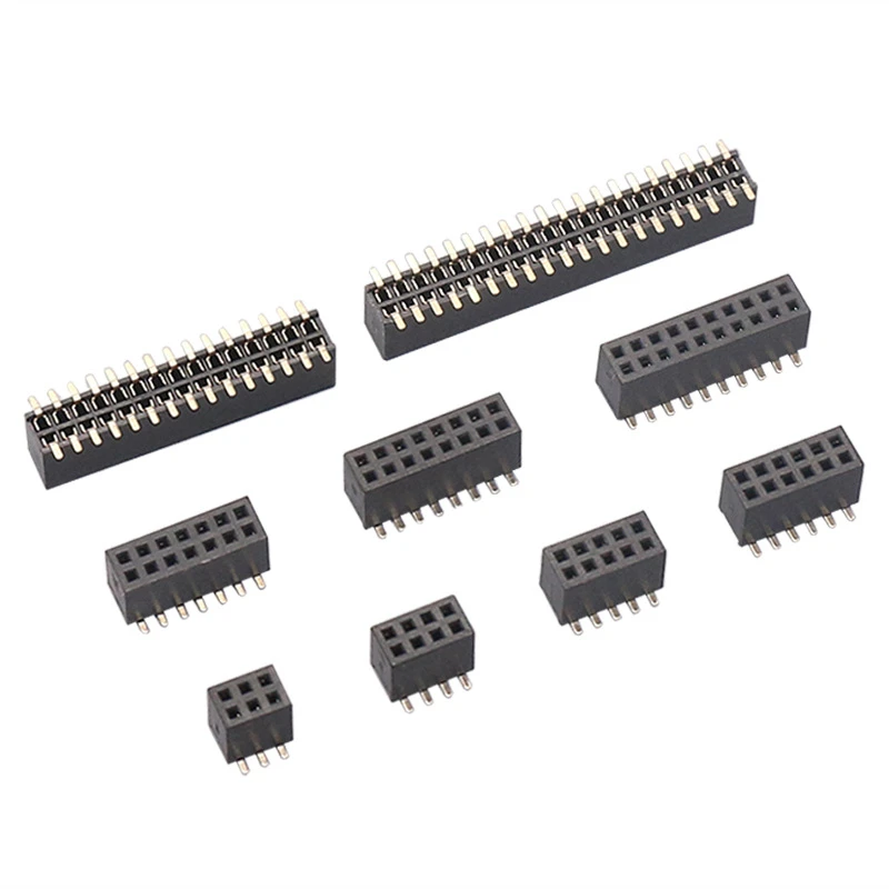 10PCS 1.27MM /2.0MM 2*2/3/4/5/6/7/8/9/10/12/16/20/40/ PIN SMD Double Row Female Socket Female Header Connector