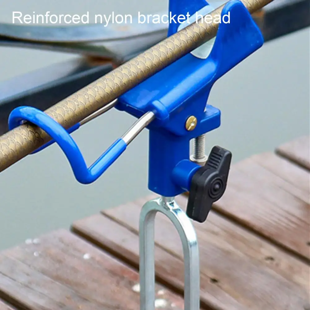 Adjustable Fishing Rod Rack Holder 360 Degrees Rotating Kayak Rail Boat Fishing Support Tool Accessory Pole Bracket Rack Holder