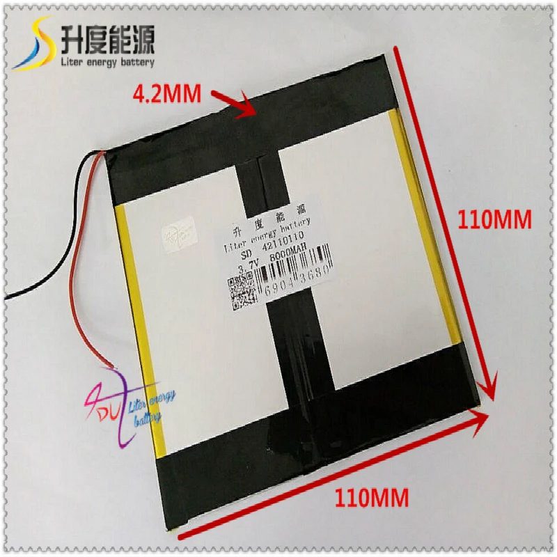 42110110 3,7 V 8000mAH 40110110 polímero de iones de litio/batería de iones de litio para tableta pc, Banco de energía; MP4 MP5 GPS DVD
