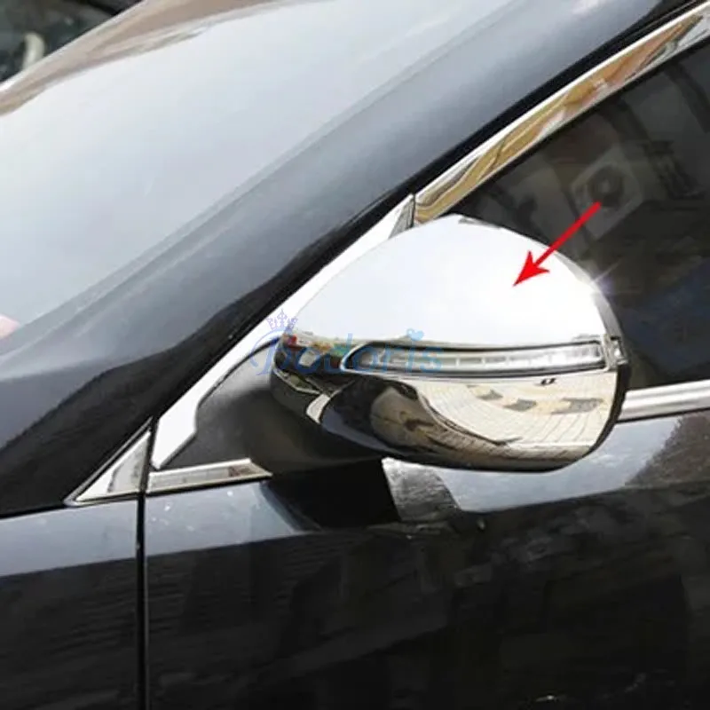 Fotografia 3: Capa com revestimento cromado para retrovisor automotivo, para kia sportage 2010, 2011, 2012, 2013, 2014 e 2015