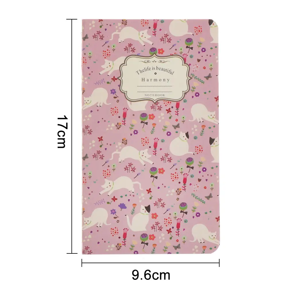 Çiçek tarzı Kraft kağıdı defter Vintage 48K boş not defteri Retro araba hattı el boyaması eskiz defteri kırtasiye malzemeleri