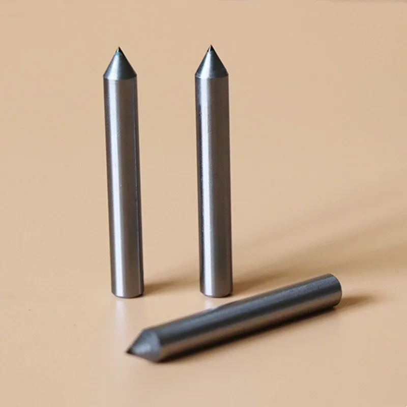 2pcs Mini Diamond Engraving Bit 35mm Carving Pen Point Tools Cnc Milling Cutter 90 degree Circuit Board Metal Stone