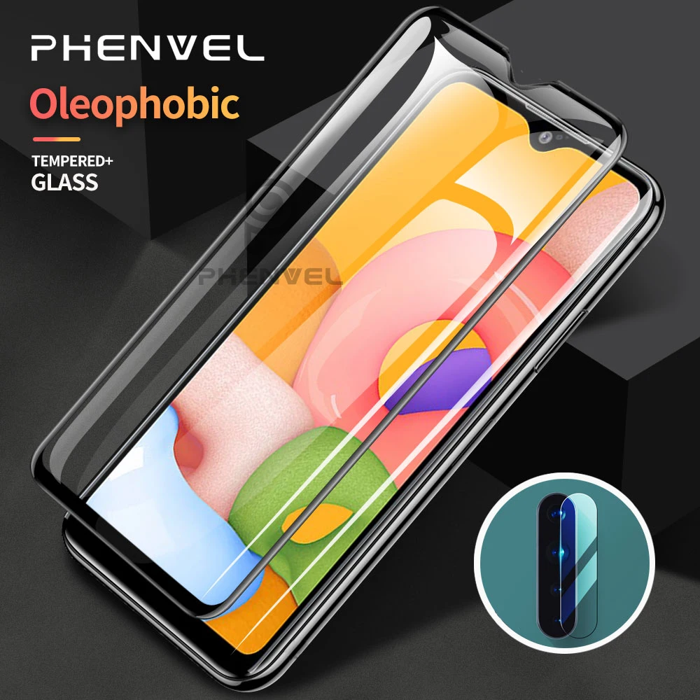 Oleophobic Tempered Glass For Samsung Galaxy A01 A20 A10 A20S A10S A20E A10E A2 Core Screen Protector Enhanced Glass