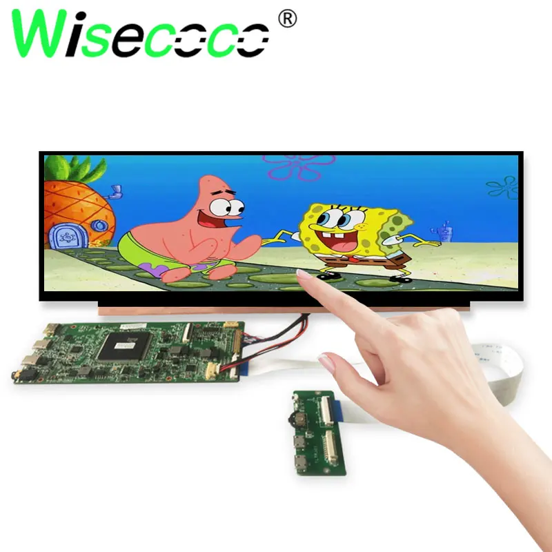 Imagem -05 - Wisecoco-ips Lcd Gaming Console Painel Monitor para Laptops Raspberry pi Display Secundário Faça Você Mesmo Ips Secundário 14 4k 3840x1100